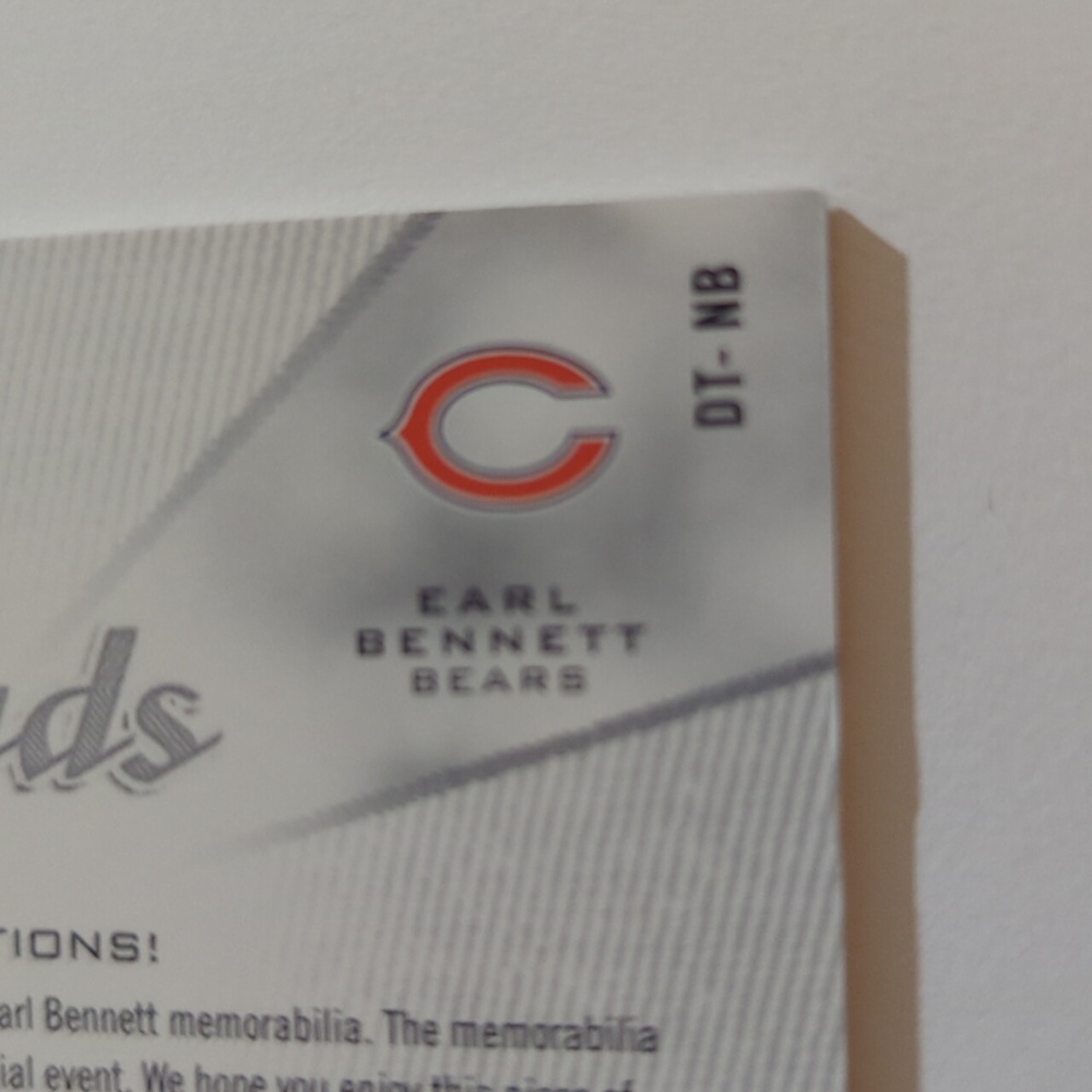 2008 SP Rookie Threads dual threads Jordy Nelson Earl Bennett Bears Packers - Picture 4 of 4
